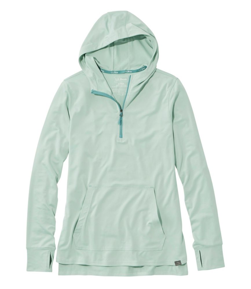womens all day active upf quarter-zip hoodie sweatshirts fleece at llbean on women's quarter zip hoodie