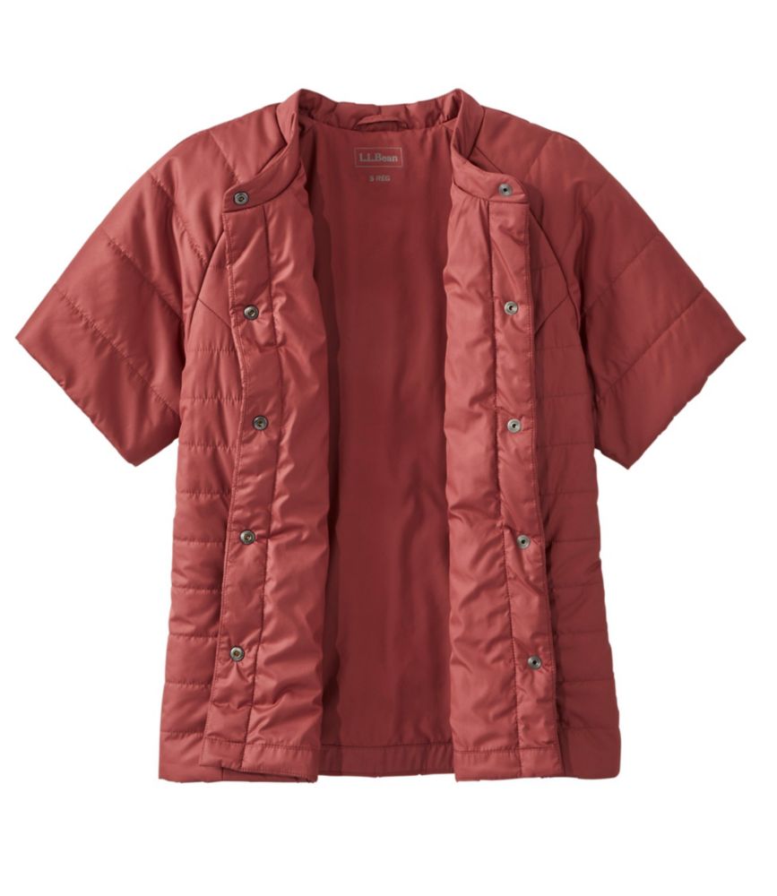 womens collarless short sleeve puffer insulated jackets at llbean on women's short sleeve puffer jacket