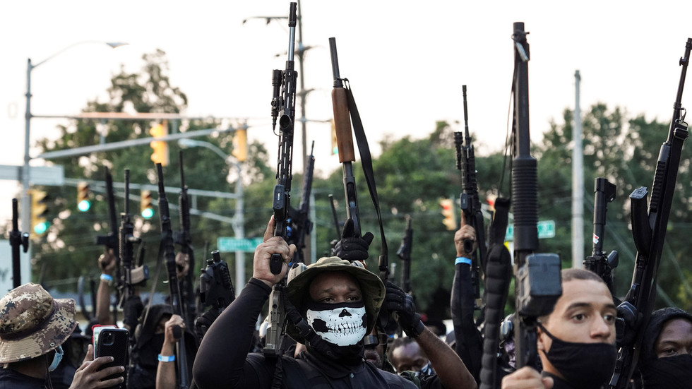 Jake Hanrahan On Twitter The Black Militia Seen Patrolling In Georgia After The Ahmaud Arbery Murder Is Apparently A New Group Called The Not Fucking Around Crew Nfac Some Hotep Vibes If