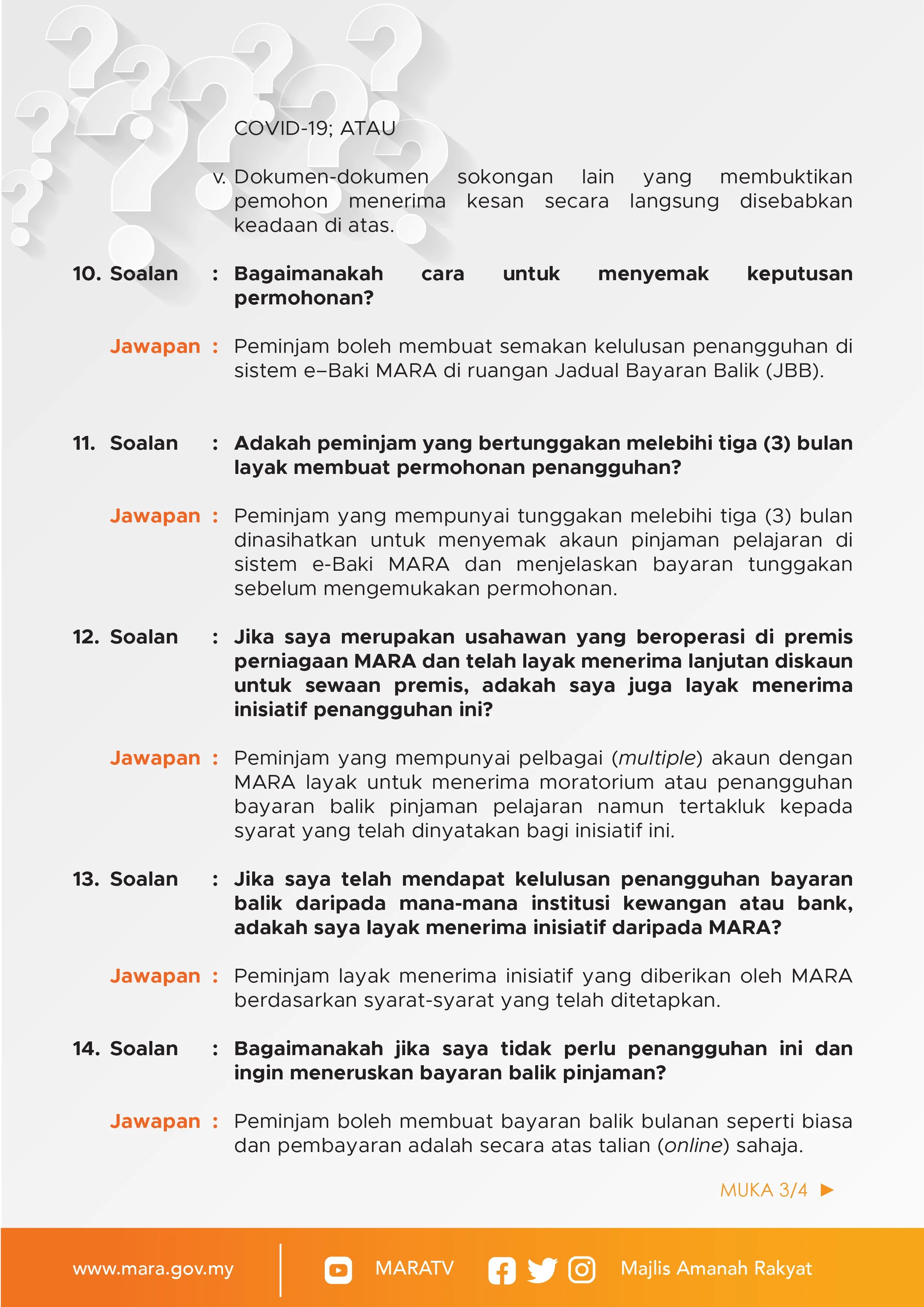 Search q moratorium contoh surat penangguhan bayaran pinjaman bank tbm isch. Soalan Lazim Inisiatif Moratorium Penangguhan Bayaran Balik Pinjaman Pelajaran Mara Majlis Amanah Rakyat