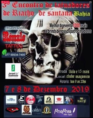 Cartaz convenção de tatuagem ilhéus bahia 3 Ilheus Tattoo Fest Dia 2 Bahiarock
