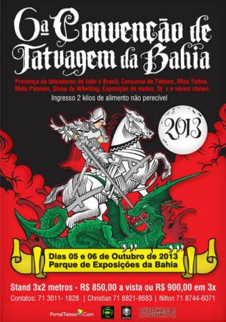 Calendario convenção de tatuagem 2019 salvador Expo Tattoo Vitoria March 2019 Brazil