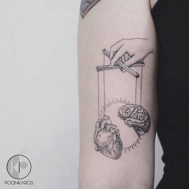 Cerebbro anatimico em tatuagem Tatuagem De Coracao Significados Desenhos Mais Usados E Inspiracoes
