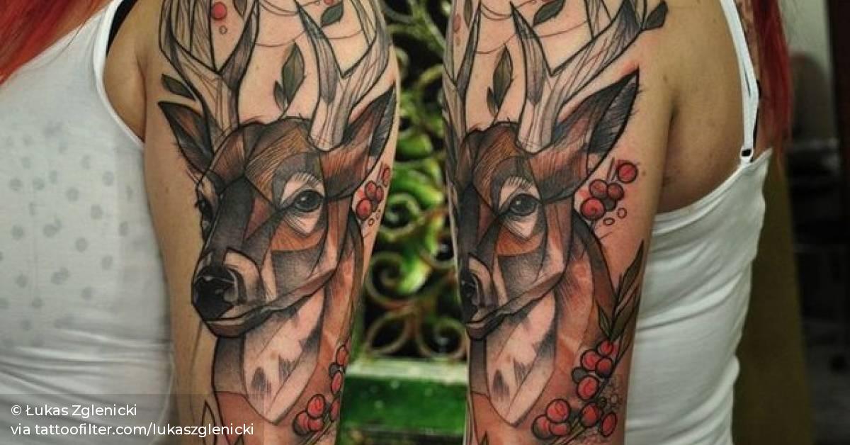 Sketch Work Mixed With Polygon Style Deer On The Upper 628_x_1200_jpg