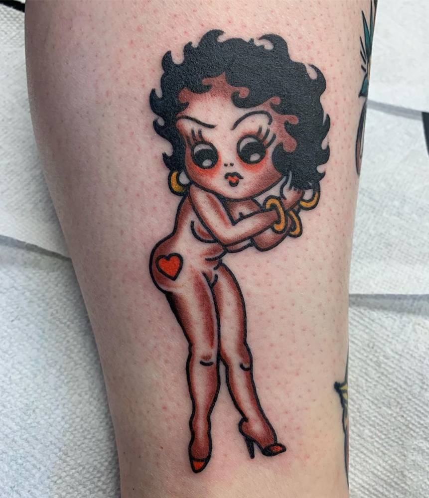 Betty boop para tatuagem Colorful Betty Boop Tattoo