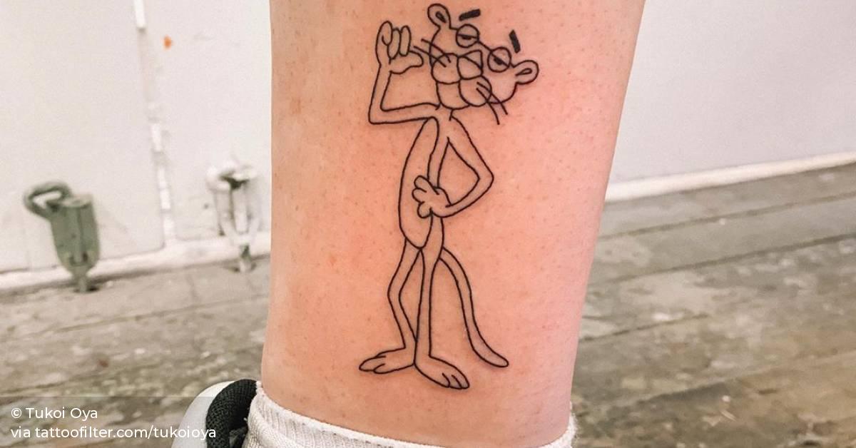 Pink Panther Tattoo On The Ankle. 628_x_1200_jpg