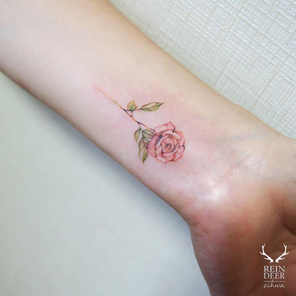 Tiny Rose Tattoos That Will Be Blooming All Year Long
