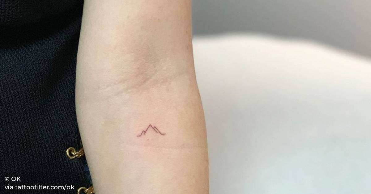Minimalist Mountain Tattoo On The Inner Forearm. 628_x_1200_jpg