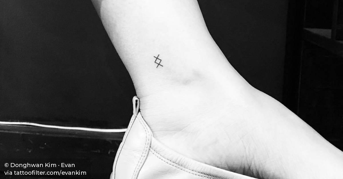 Inguz Rune Tattoo On The Ankle. 628_x_1200_jpg