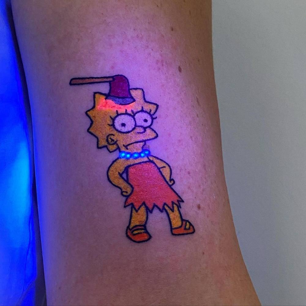 Lisa Simpson Uv Tattoo On Bicep 1000_x_1000_jpg