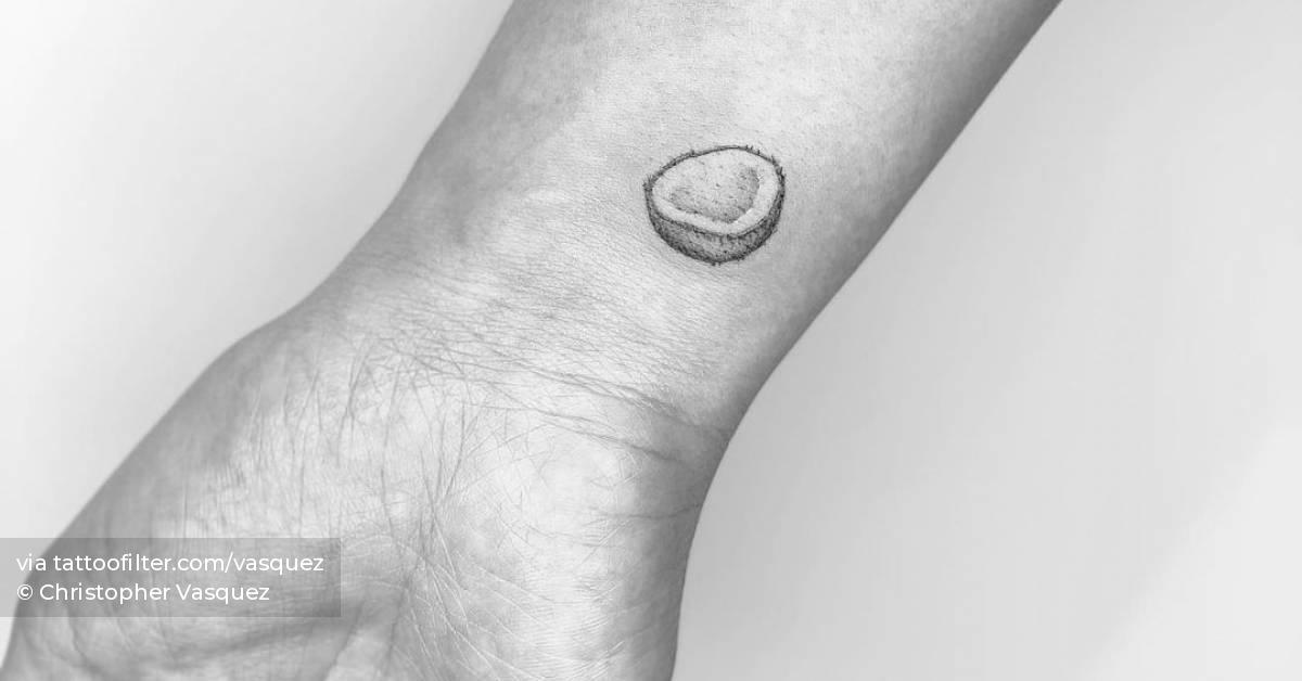 Micro-Realistic Coconut Tattoo On The Wrist 628_x_1200_jpg