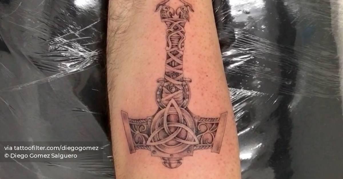 The Hammer Of Thor Tattooed On The Forearm 628_x_1200_jpg