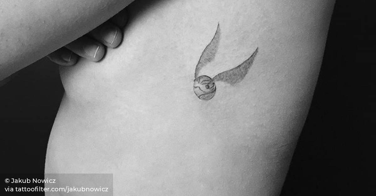 Golden Snitch Tattoo On The Left Side Ribcage
