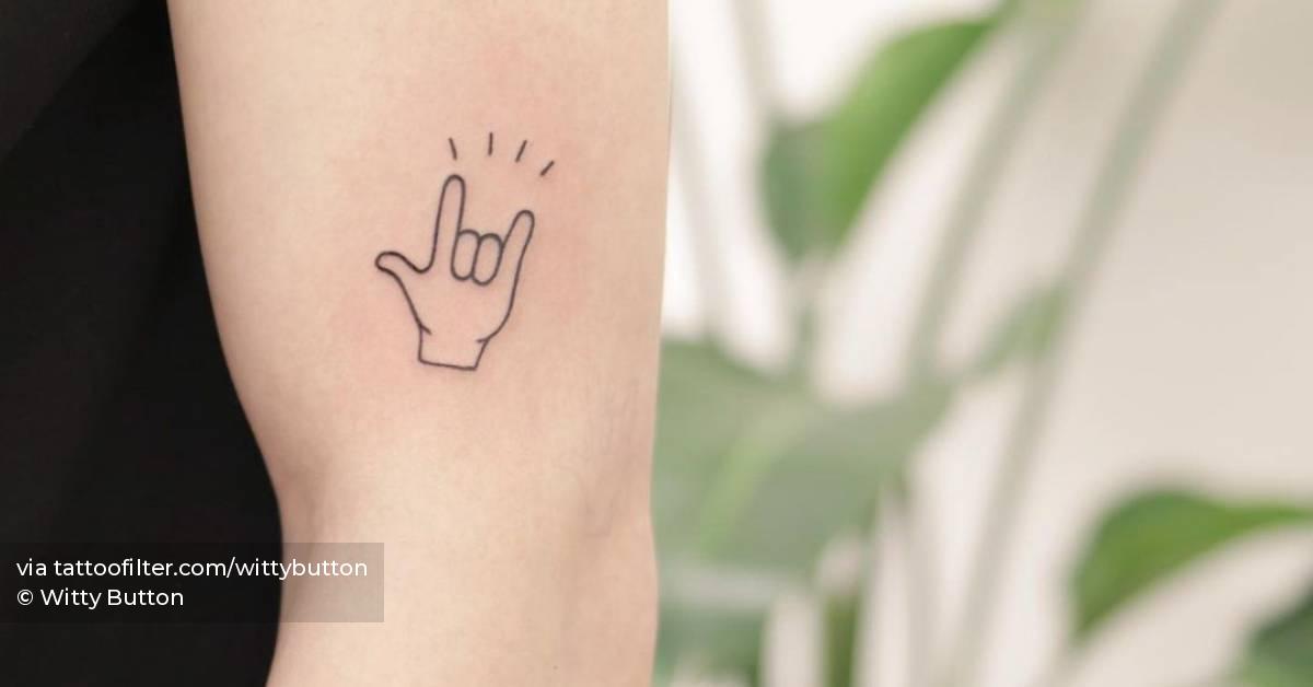 Minimalist Ily Symbol Tattoo On The Upper Arm. 628_x_1200_jpg