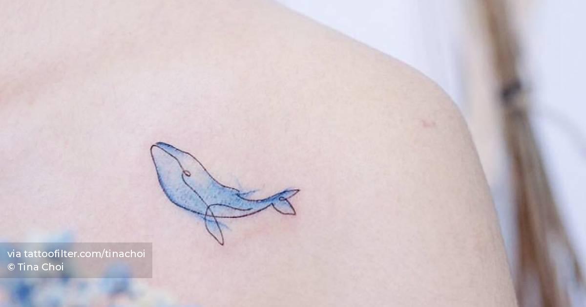 Watercolor Whale Tattoo On The Shoulder. 628_x_1200_jpg