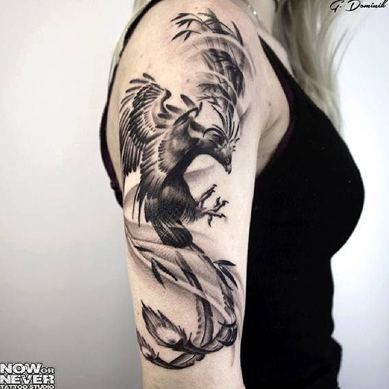 Black And Grey Realistic Phoenix Tattoo 567_x_567_jpg