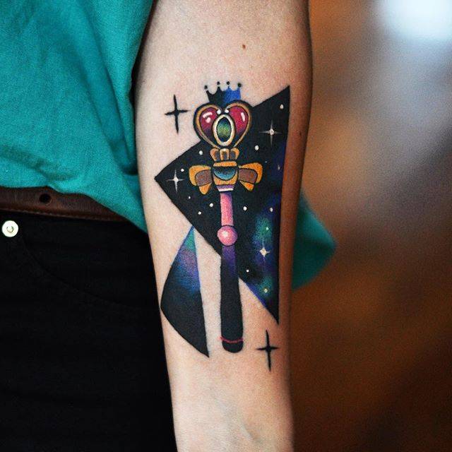 Sailor Moon's Scepter Tattoo On The Left Inner Forearm. 640_x_640_jpg