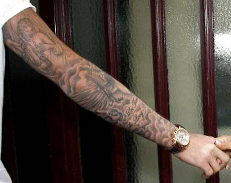 David Beckham's Right Arm Sleeve Tattoo. 372_x_468_jpg