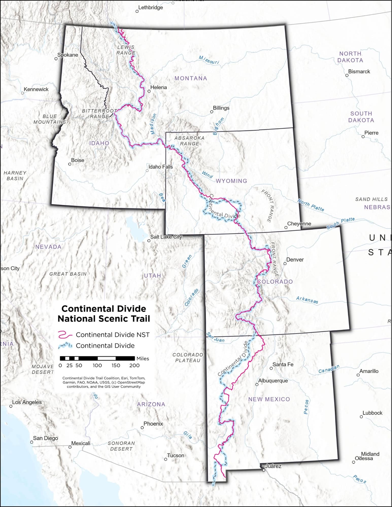 What Is The Continental Divide A Complete Guide Map Continental Continental Divide Map 