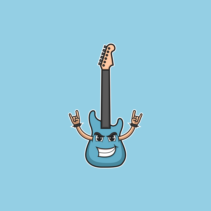 guitar mascot