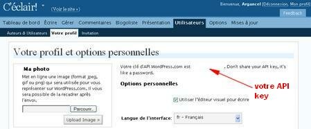 Votre API key