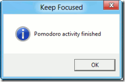 Fin de votre session de travail de 25 minutes