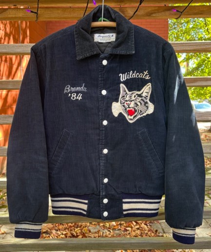 80s Wildcats Corduroy Varsity Jacket, Size S-M