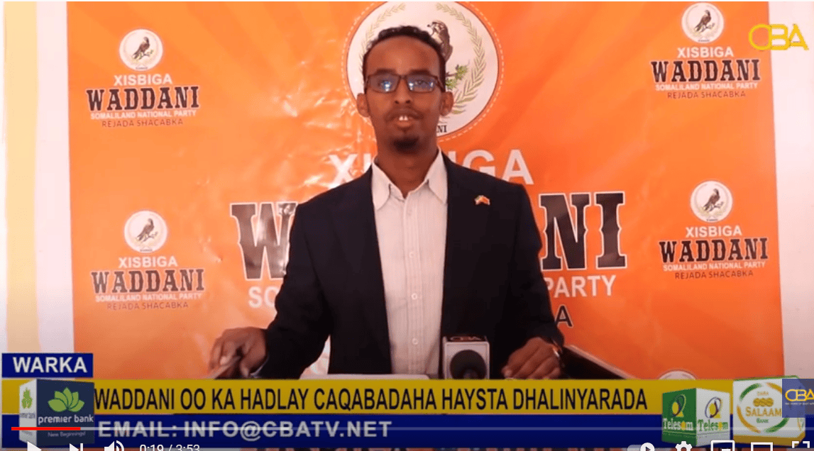 Waddani oo ka hadlay caqabadaha haysta dhalinyarada baaqna udiray xukuumada