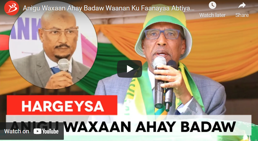Anigu Waxaan Ahay Badaw Waanan Ku Faanayaa Abtiyaashay “Madaxwayne  Muuse Biixi