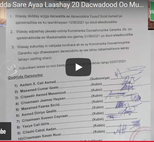 Maxkamadda Sare Ayaa Laashay 20 Dacwadood Oo Musharaxiintii Cabanayey Iyo Jawaabta Qareenada