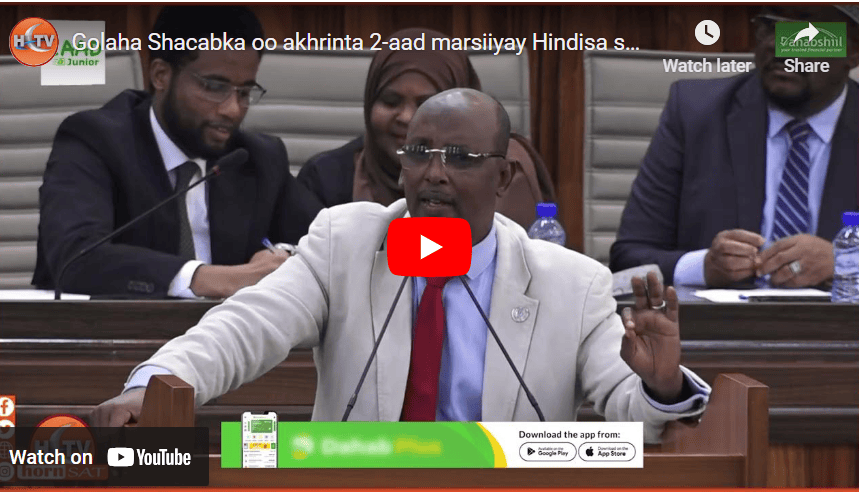 Golaha Shacabka oo akhrinta 2-aad marsiiyay Hindisa sharciyeedka Kimikada Beeraha Soomaaliya