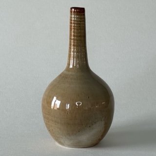 bruine solifleur vaas