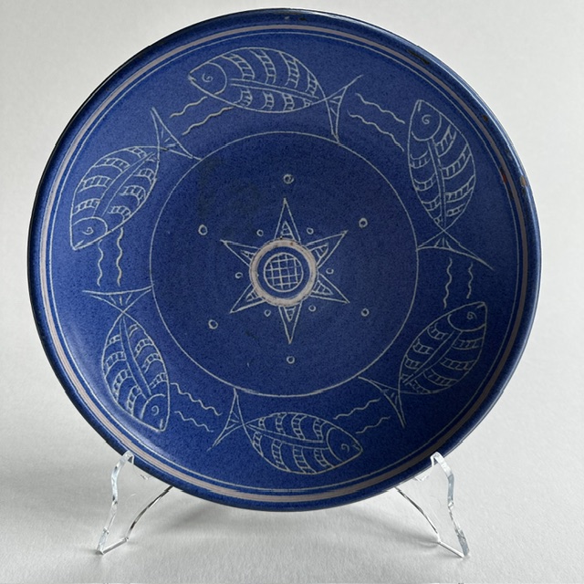 blauw wandbord