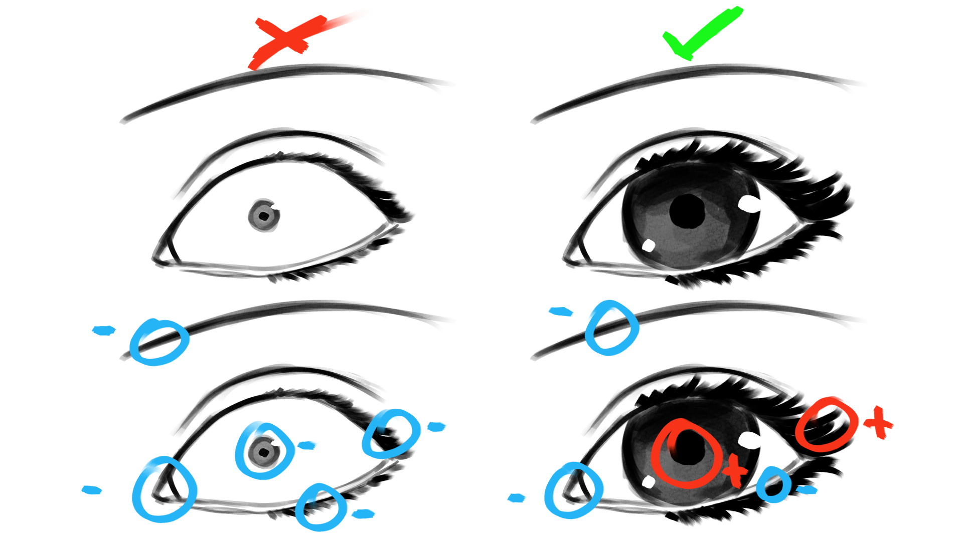 1 sheet of paper 1 pencil with eraser (#2 p. How To Draw Eyes In Any Style Tutorials 1 By Konart Clip Studio Tips