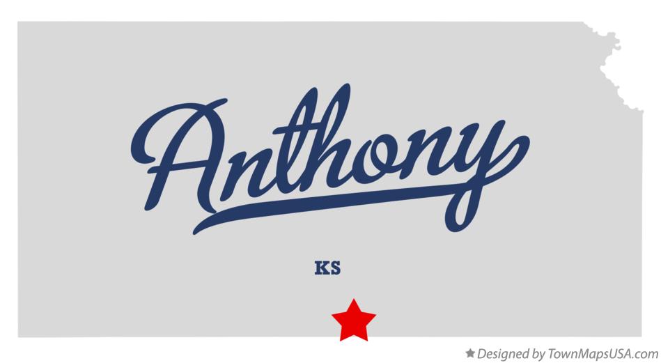 anthony kansas on a map