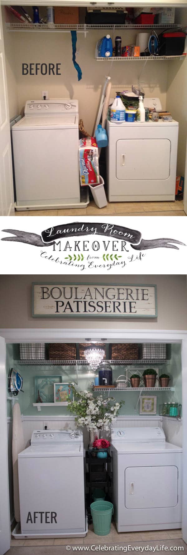Before & After, My Laundry Room Makeover