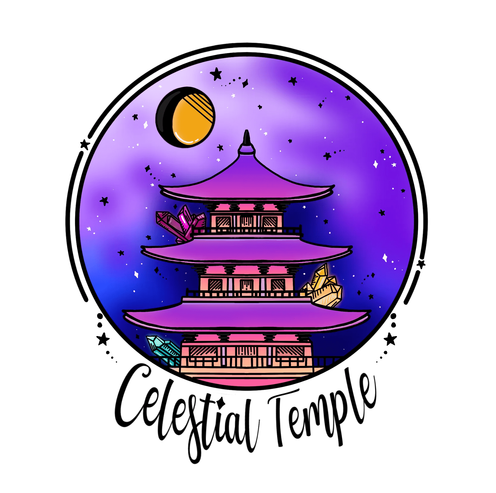 Celestial Temple Tiktok Linktree - 8K Geometric Backgrounds for Desktop