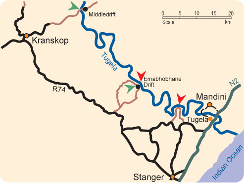 Tugela River Map MAP 40 