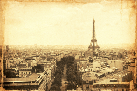 Vintage photograph of Paris