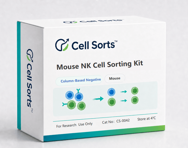 CellSorts CS-0042 Mouse NK Cell Sorting Kit — column-assisted negative selection, L separation column, 65-92% purity, high recovery