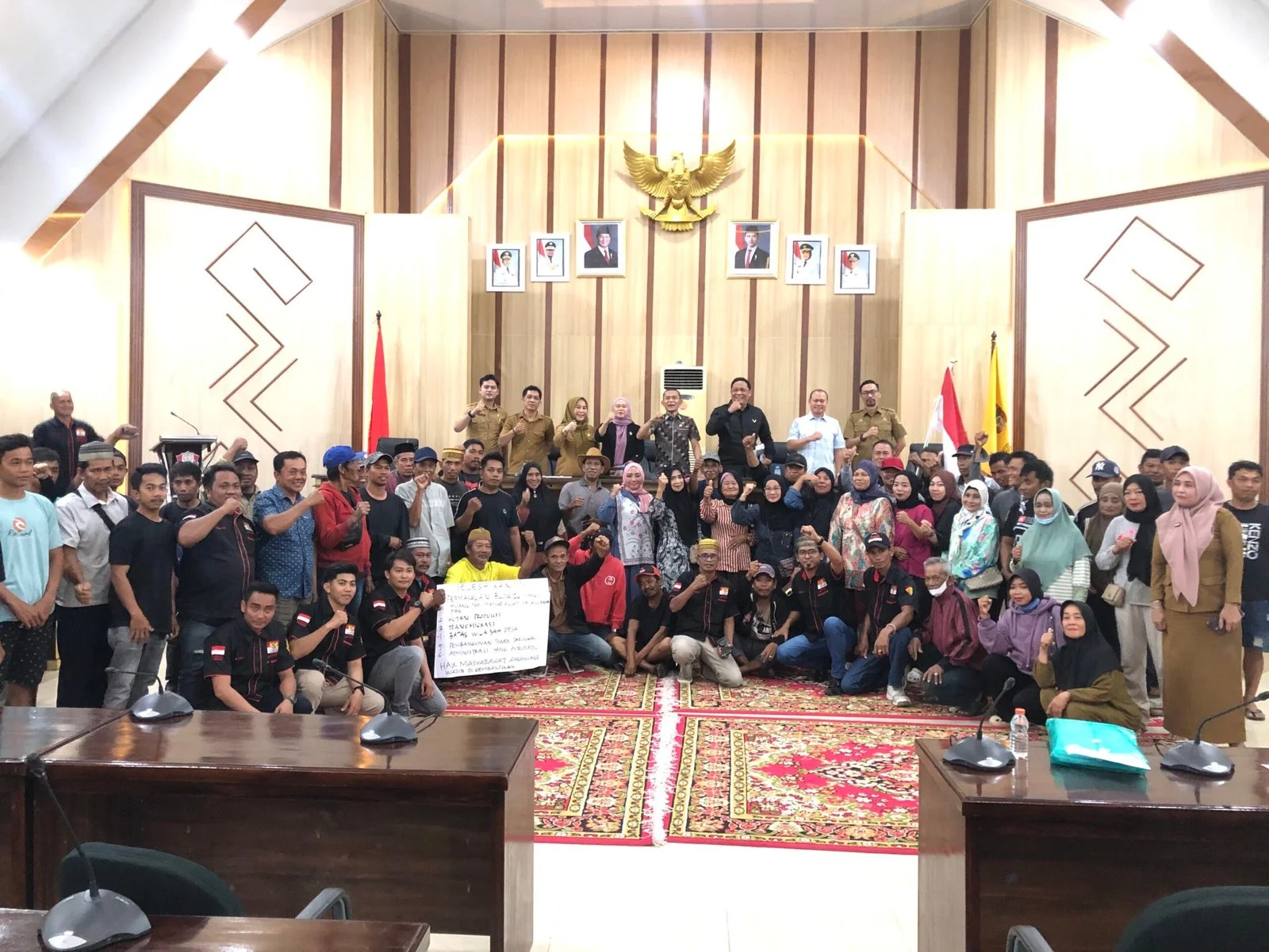 Perjuangkan Hak Lahan Warga, WASPAMOPS LMR RI dan Masyarakat Abbanuangnge Temui DPRD Wajo