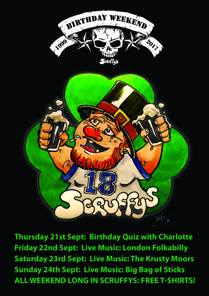 Flyer Scruffys 18 Jahre