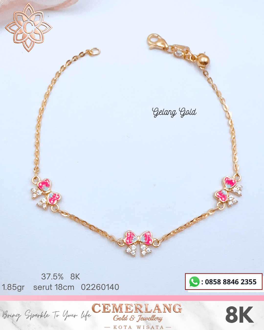 GL 45 PITA PINK ENAMEL SERUT