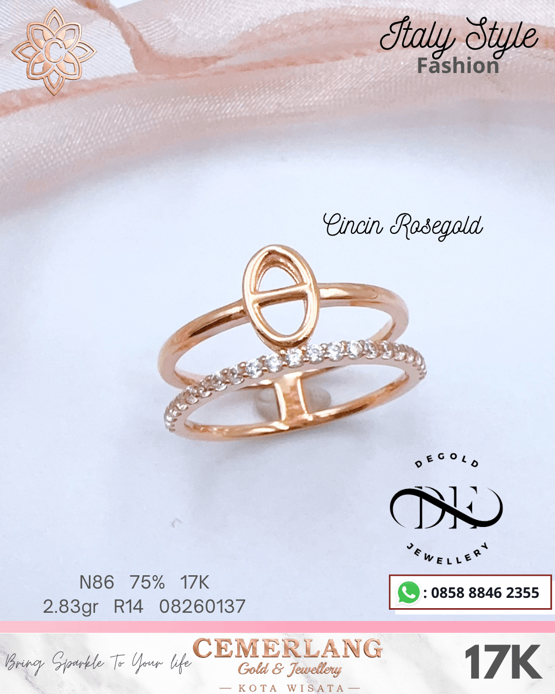 CC N88 HERMES LISTRING DOUBLE ITALY