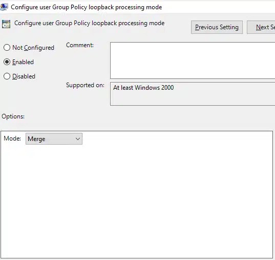 loopbackprocessingmode