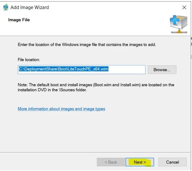 Add Image Wizard