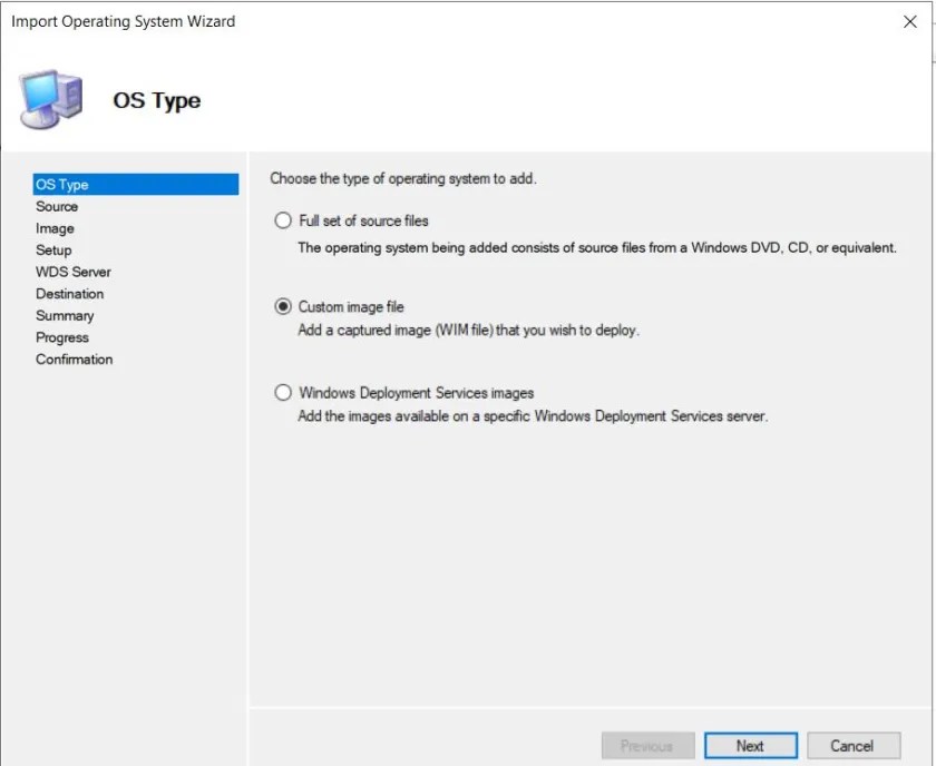 Import Operating SysteM wIZARD