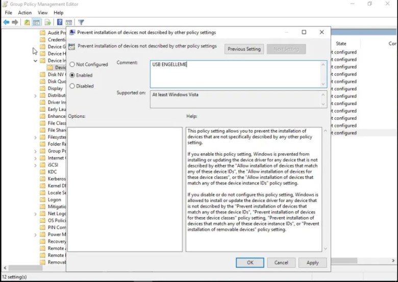 Active Directory Güvenlik Önerileri 3 PREVENT INSTALLATION DEVICES