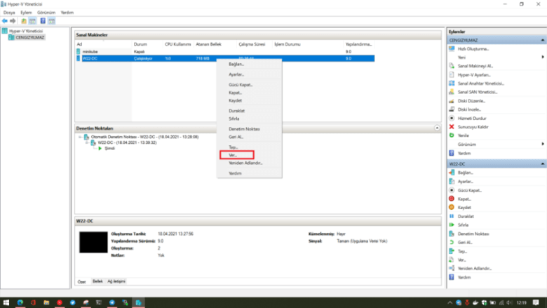 Hyper-V Export-Import İşlemi 2 Hyper V Export 1024x576 1
