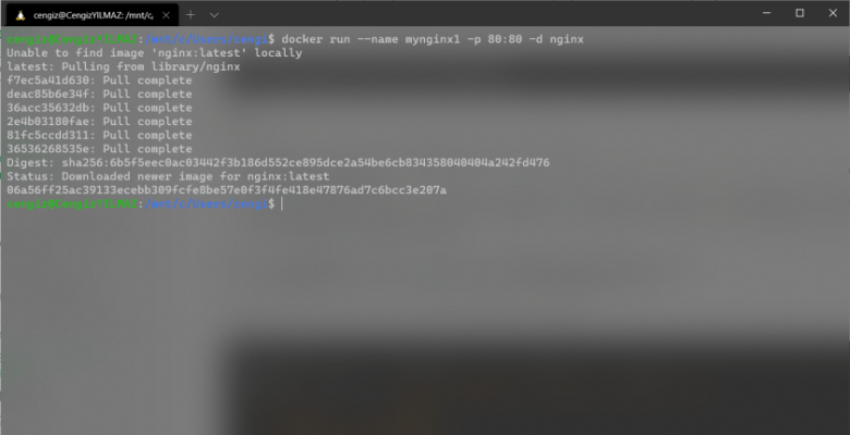 WSL2 Üzerinde Docker Desktop Kurulumu 15 docker nginx run